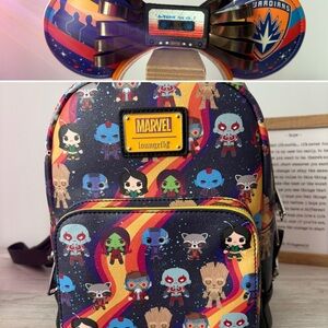 Disney Loungefly Guardians of the Galaxy Chibi Mini Backpack & Headband Set